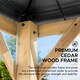 image 8 of Sunjoy 3.93m x 4.52m Cedar Wooden Gazebo ERNIR, Anthracite