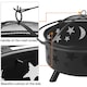 image 5 of Yaheetech Fire Pit Set Iron Bowl Including Poker Mesh Cover Black