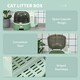 image 7 of PawHut 2 In 1 Cat Litter Tray w/ Drawer Pans, Scoop, Openable Cover - Green