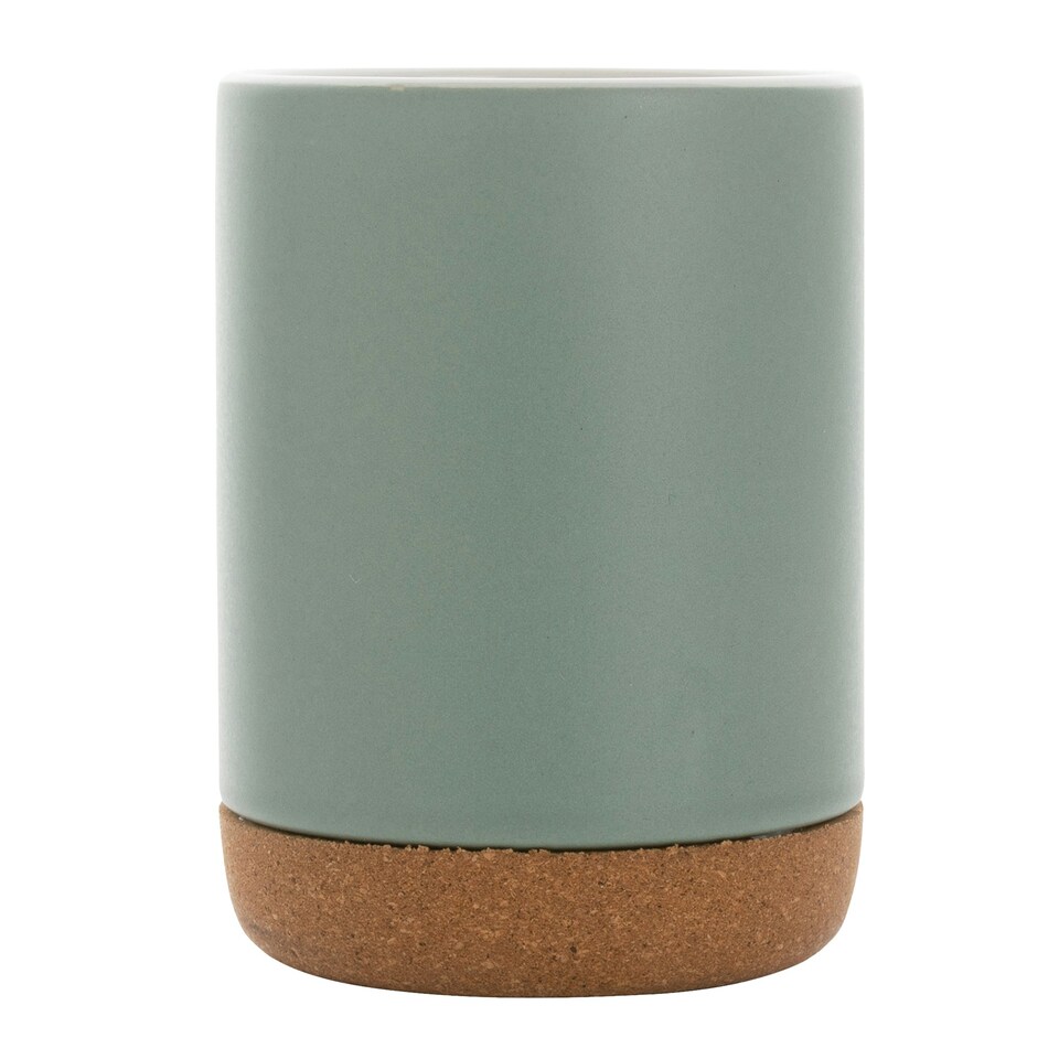 image 1 of XD Collection Cork Ceramic 280ml Mug - Green/White - One Size