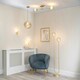 image 2 of ValueLights Chessy Ribbed Glass Globe Easy Fit Lamp Shade