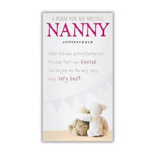 Blessed Greetings Card Nanny Birthday Card. Birthday Card for Nanny, Nice Words Birthday Card For Nanny, Happy Birthday Nanny Card