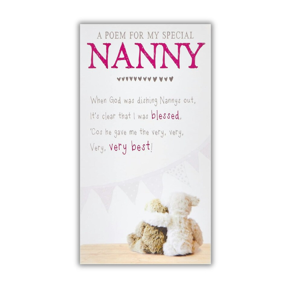 Blessed Greetings Card Nanny Birthday Card. Birthday Card for Nanny, Nice Words Birthday Card For Nanny, Happy Birthday Nanny Card