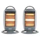 image 1 of GEEPAS 1200W Halogen Heater Pack of 2 - Grey