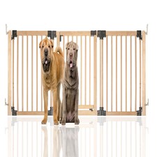 Bettacare Wooden Multi Panel Flexible Pet Barrier, Natural Wood, up to 216cm Wide, Dog Barrier for Pets Dogs and Puppy Cream | Natural