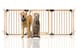 image 1 of Bettacare Wooden Multi Panel Flexible Pet Barrier, Natural Wood, up to 216cm Wide, Dog Barrier for Pets Dogs and Puppy Cream | Natural