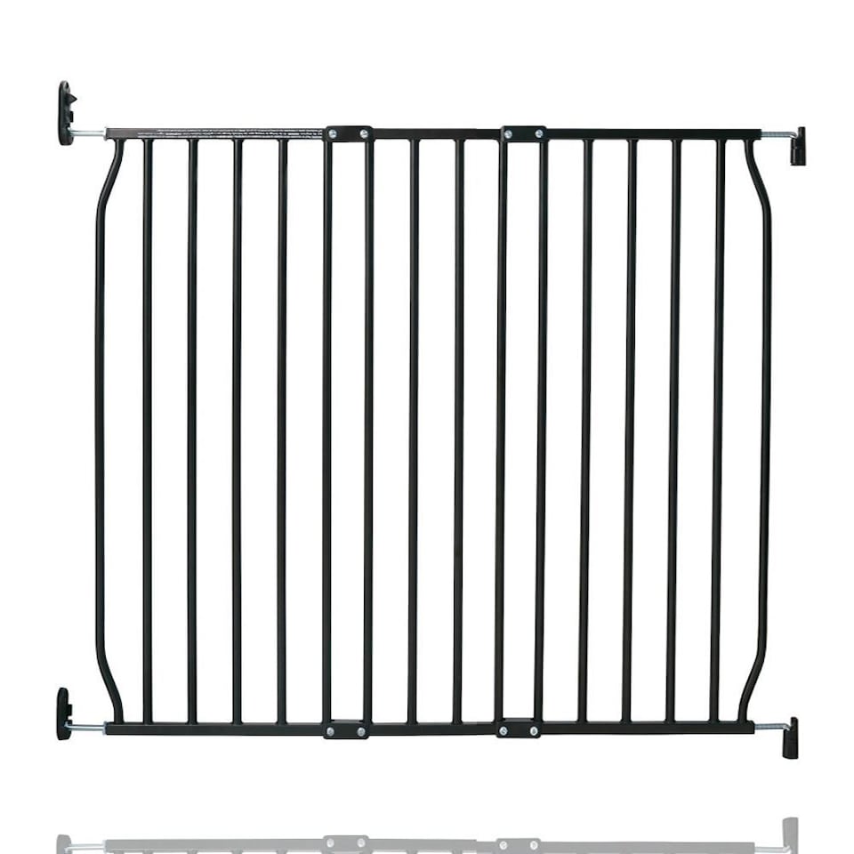image 1 of Safetots Eco Screw Fit Baby Gate, Black, 90cm - 100cm, Stair Gate for Toddler and Baby, Screw Fit Safety Barrier, Easy Installation Safety Gate
