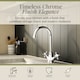 image 2 of Traditional Kitchen Sink Mono Mixer Tap - Chrome Crosshead Handles | Silver | Chrome | 1