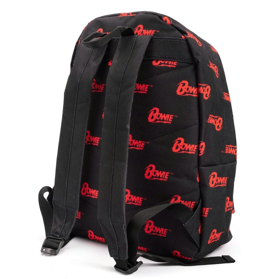 image 1 of David Bowie Logo Backpack - Black/Red - One Size