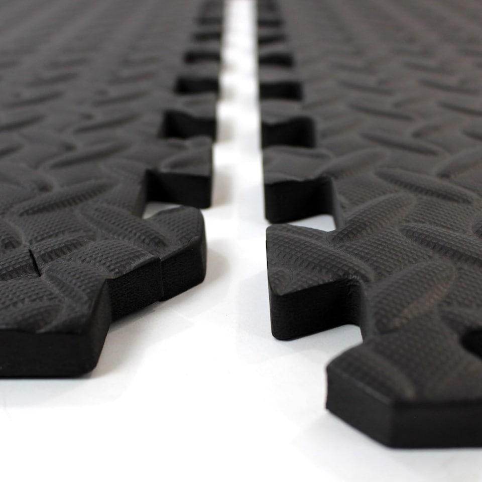 image 1 of Actiasmat - Interlocking Gym Mats EVA Soft Foam Flooring Play Exercise Garage Floor Tiles (16 sqft - 4 Tiles)