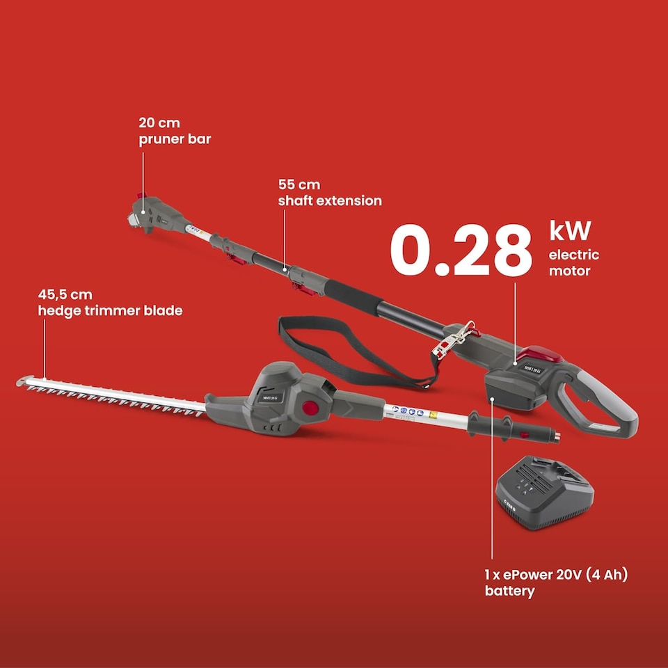 Mountfield MMT20Li Battery Garden Multi-Tool c/w 4Ah Battery