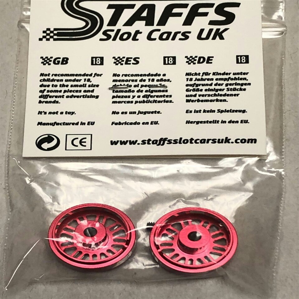 image 1 of Staffs Aluminium BBS Style Wheels in Red 16.9x10mm STAFFS43