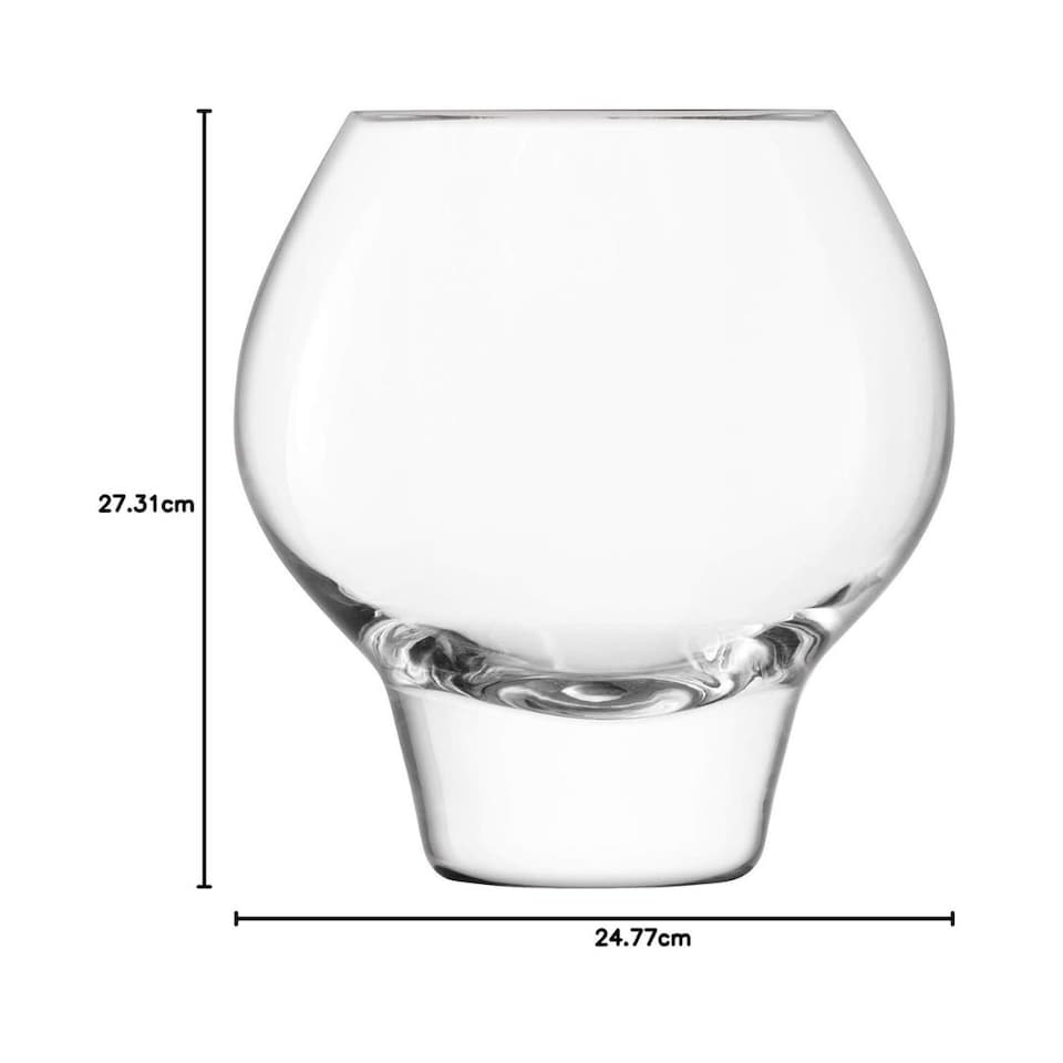 image 1 of LSA Rum Punch Bowl Set with Ladle and Six Handmade Balloon Glasses