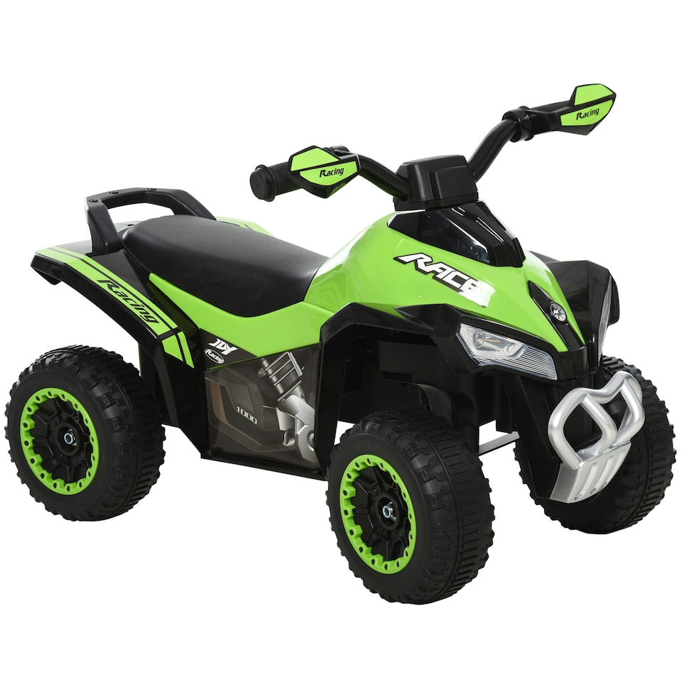 image 1 of HOMCOM No Power Quad Toddler Ride on Car Foot-to-Floor Sliding Green