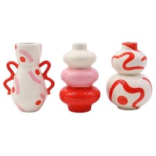 Que Rico Set Of 3 Assorted Vases | Pink