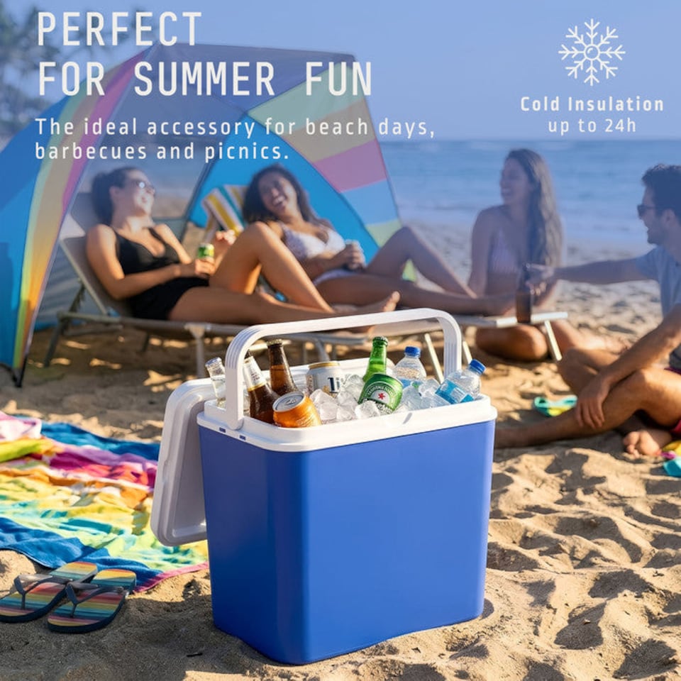 image 1 of Voyager Insulated Cool Box with Carry Handle and Secure Fitting Lid