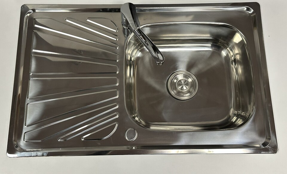 image 1 of JD Greta 1000mm Utility Room Sink Unit With Tap, Kitchen Base Cabinet - Grey Matt | Grey