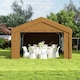 image 6 of Outsunny 6m Garden Gazebo Carport Shelter w/ Removable Sidewalls, Yellow