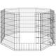 image 1 of Yaheetech 8-Panel Metal Pet Playpen, 61 × 92 cm Black