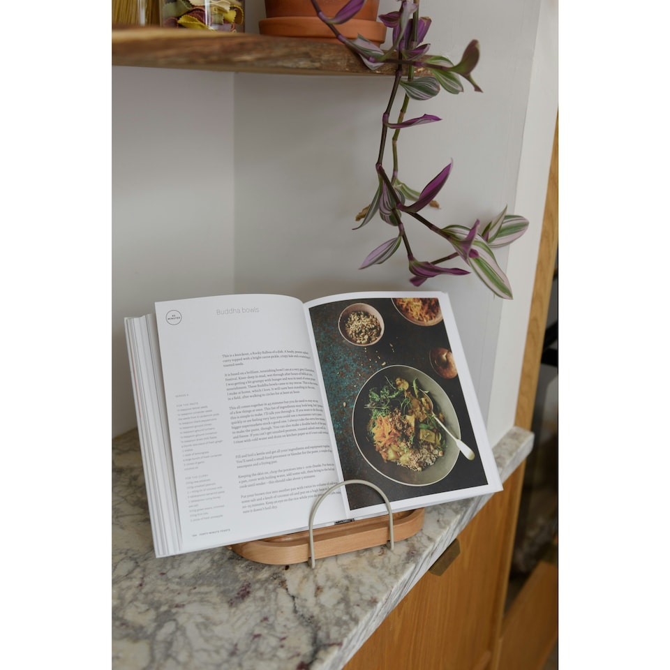 image 1 of KitchenCraft Cookbook Stand Wood Beechwood