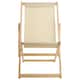 image 4 of Interiors by Premier Sling Design Cream Deck Chair, Stylish Design Lawn Chair, Ethically Sourced Deck Chair, Garden Chair