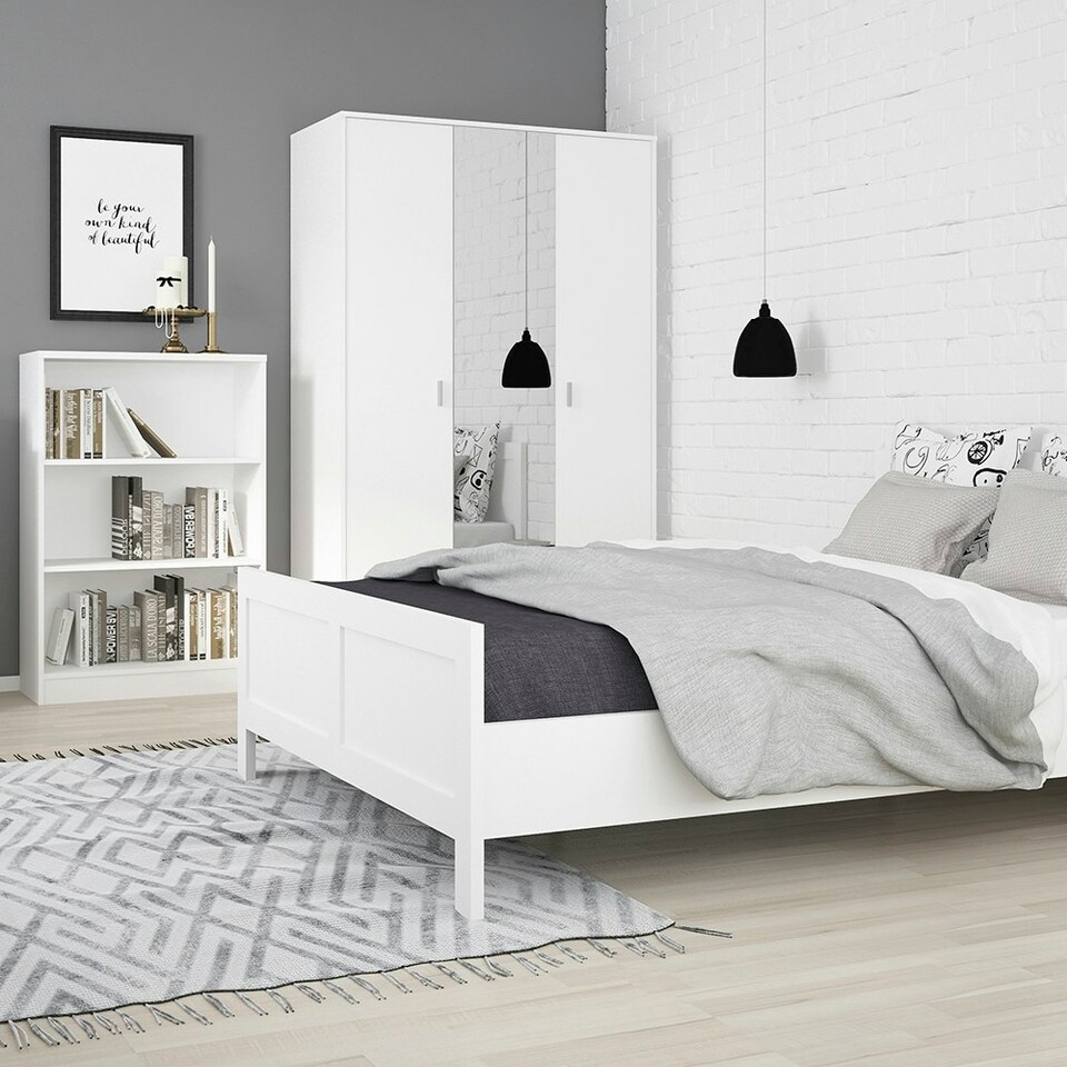 image 1 of 4 You Medium Wide Bookcase In Pearl White