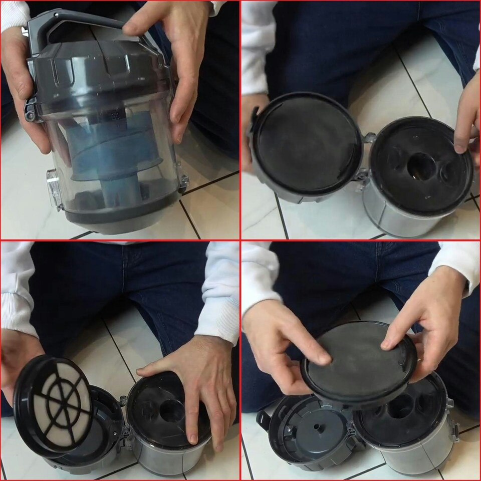image 1 of SPARES2GO HEPA Filters Kit for Bosch BGC05 BGS05 Vacuum Cleaner BGC05A220A BGS05A220