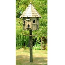 Nayland Natural Dovecotes Twelve Nest - Pressure Treated Timber - L86 x W86 x H390 cm Brown | One Size