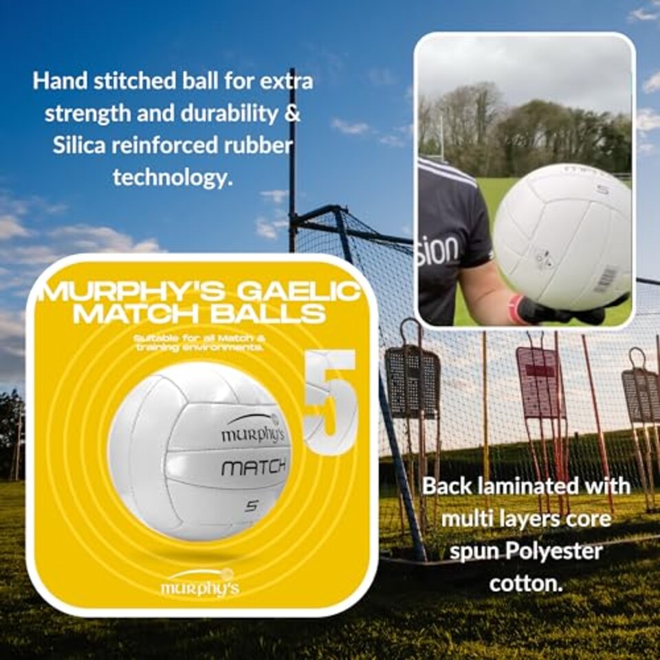 image 1 of Murphy's Gaelic Match Balls, White, One Size