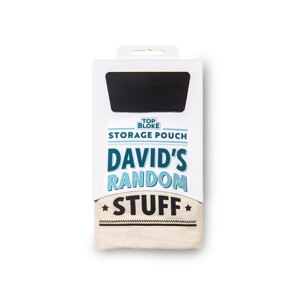 image 1 of Pre-personalised Top Bloke Storage Pouch Gift For Tools Bits and Pieces - Choose From Over 60 Names and Titles - David | Grey