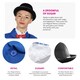 image 2 of Magical Nanny Costume - with Plain Bowler Hat Blue | 2XL