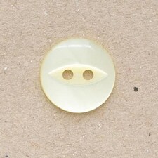 Minerva Lemon Yellow 14mm Round Fish Eye Buttons for Dressmaking - per pack of 100