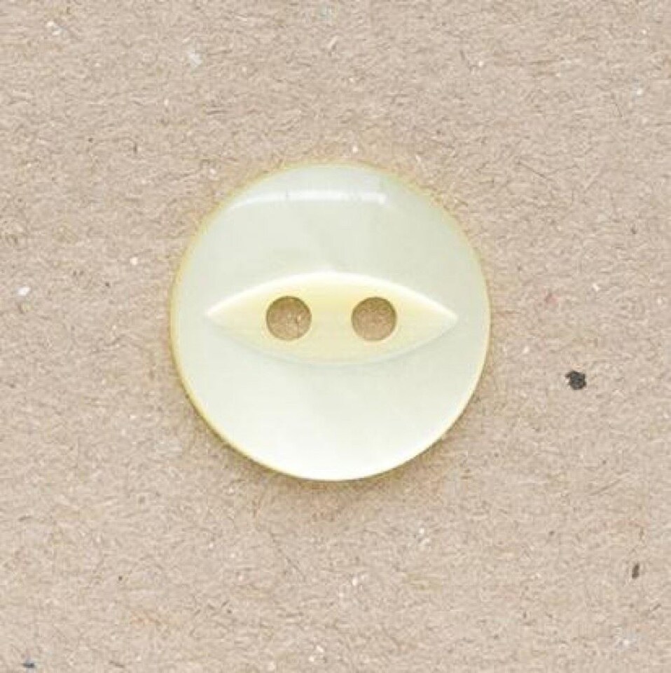 Minerva Lemon Yellow 14mm Round Fish Eye Buttons for Dressmaking - per pack of 100