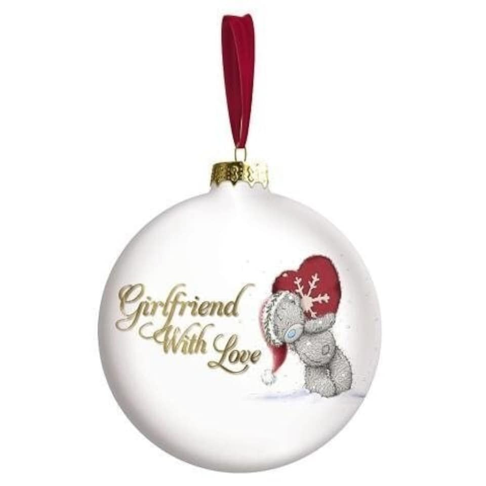 image 1 of Girlfriend With Love Me to You Bear Bauble Tree Decoration