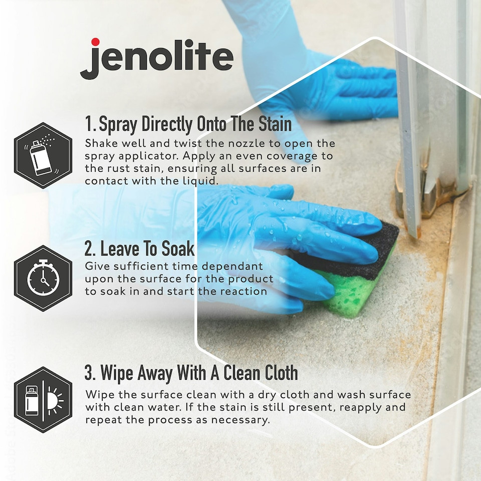 image 1 of Jenolite Wipe Clean Rust Stain Remover Spray - 5l