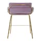 image 2 of Interiors by Premier Tamzin Pink Velvet Bar Chair Pink