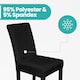 image 5 of Velvet Dining Chair Covers, Spandex High-Back Chair Slipcovers - 220GSM