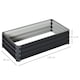 image 5 of Outsunny Raised Garden Bed Elevated Planter Box for Flowers Grey