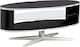 image 6 of MDA Designs Orbit 1100BB Gloss Black TV Stand with Gloss Black Elliptic Sides for Flat Screen TVs up to 55" | Black | 1