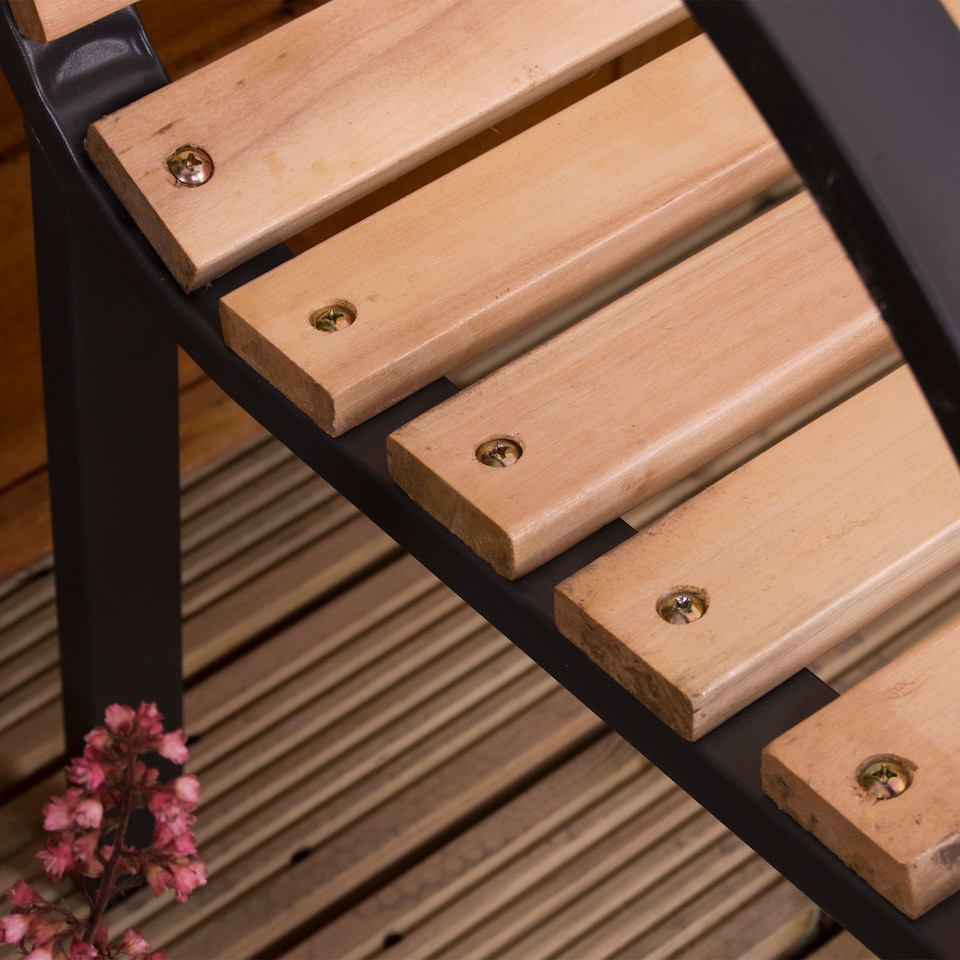 image 1 of Garden Vida 3 Seater Slatted Garden Bench Outdoor Patio Seating