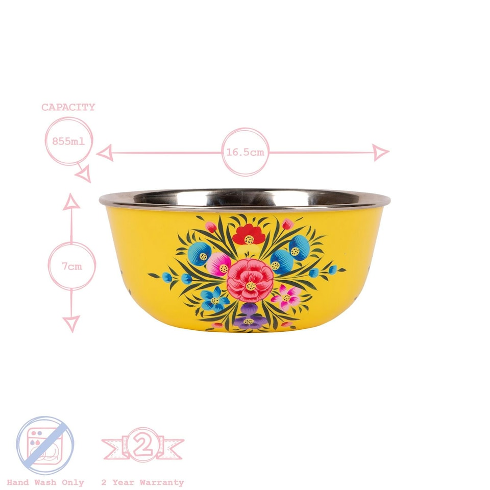 image 1 of BillyCan Picnic Bowls - 16.5cm - Buttercup Pansy - Pack of 6 | Yellow