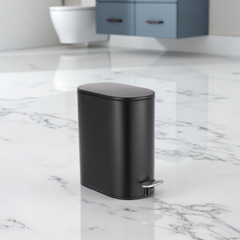 image 1 of Showerdrape Fortuna 5L Soft Close Bathroom Pedal Bin Black | Multi | 1