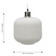 image 5 of Bento - White Ribbed Glass Easy Fit Pendant Shade White