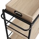 image 7 of Drinks Trolley Worcester - 3 shelves and removable tray, 4 swivel castors with parking brake | Brown | industrial wood light, oak Sonoma | 65 x 41,50 x 87 cm | 1