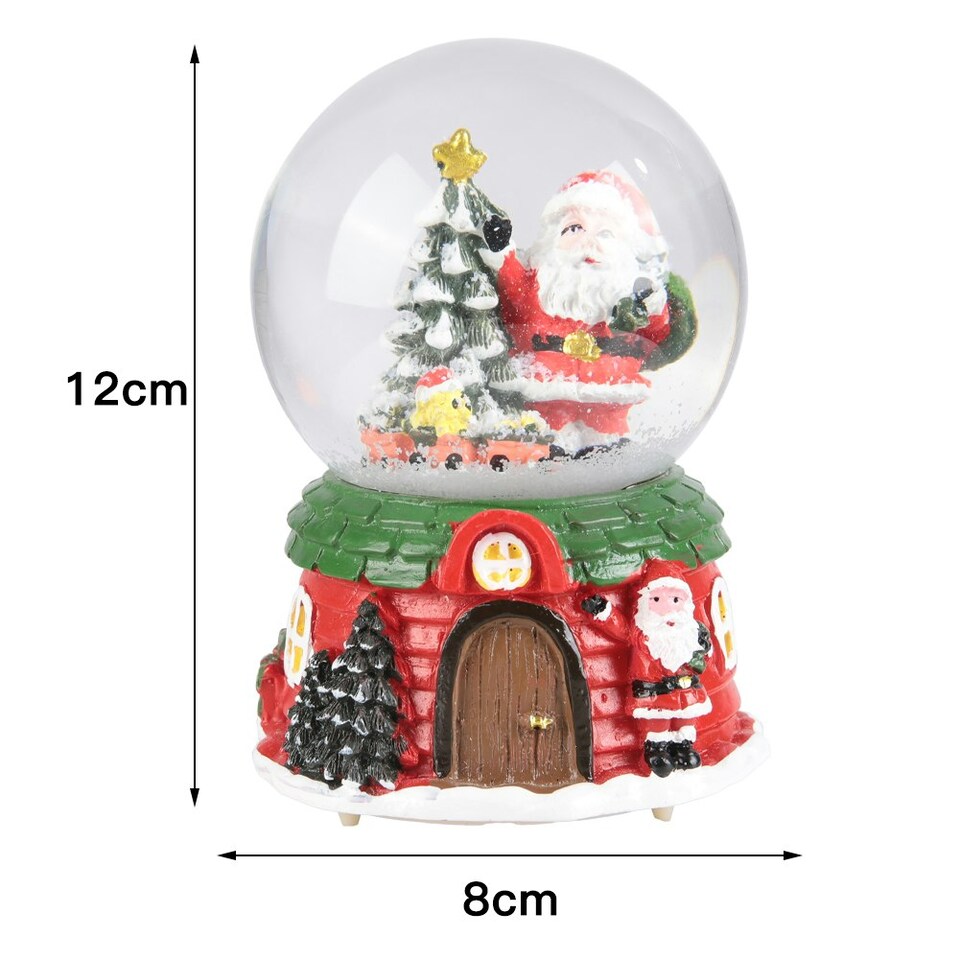image 1 of Living and Home Santa Claus Glass Music Snow Ball, Christmas Oranaments