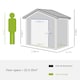image 5 of Outsunny 6.5x3.5ft Metal Garden Shed for Garden and Outdoor Storage, Dark Grey