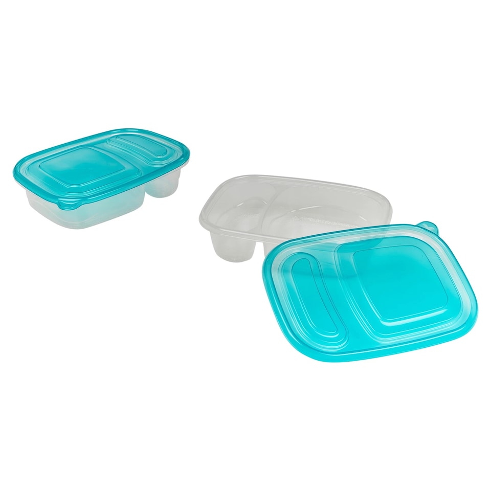 image 1 of 100 Pc Reusable Plastic Food Storage Boxes Containers Lid Microwave Freezer Safe
