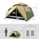 image 5 of Outsunny 3-4 Man Camping Tent Portable with Bag, Quick Setup, Dark Green
