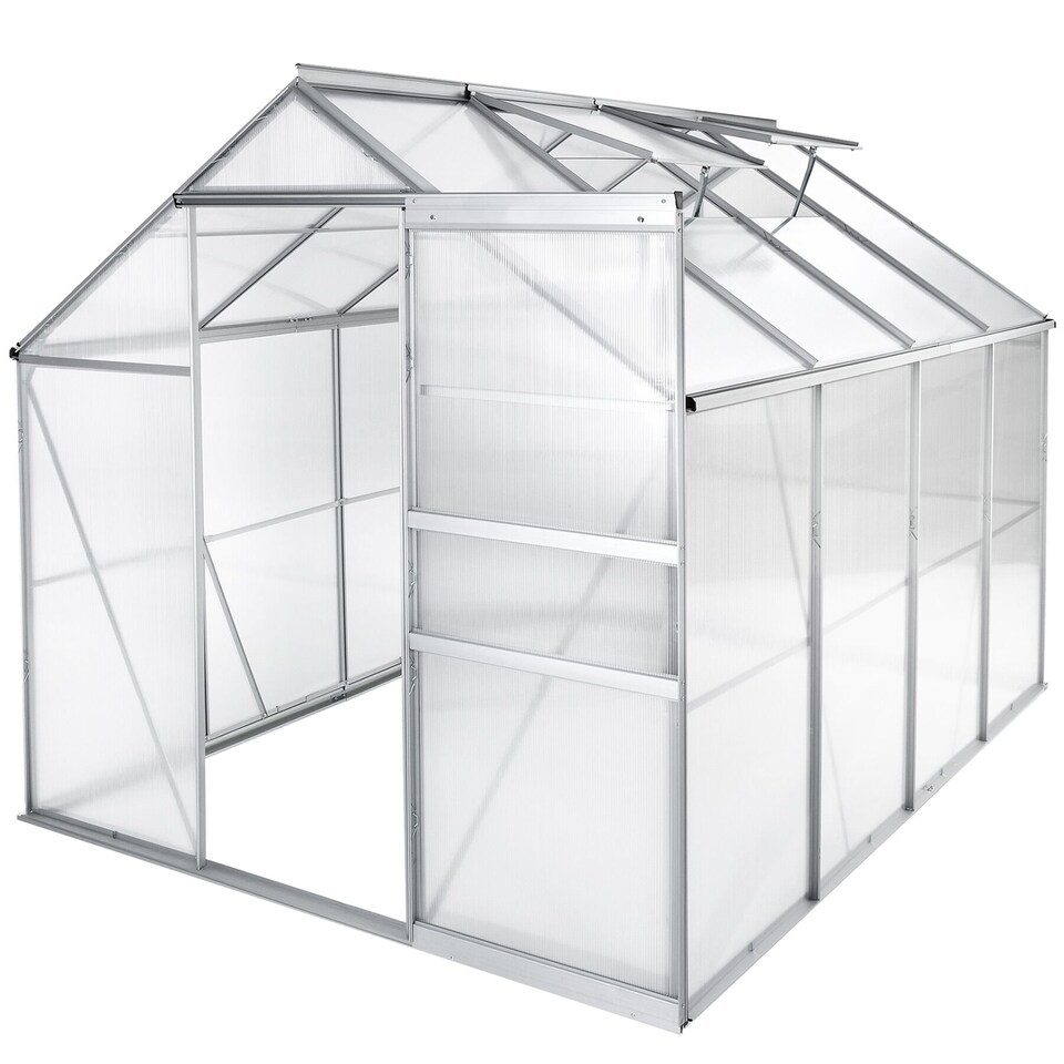 image 1 of Aluminium greenhouse, UV-resistant, 185x250x195cm