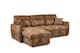 image 1 of Faux Leather Suede Brown 1C2 Corner Sofabed with Storage ARCHIE